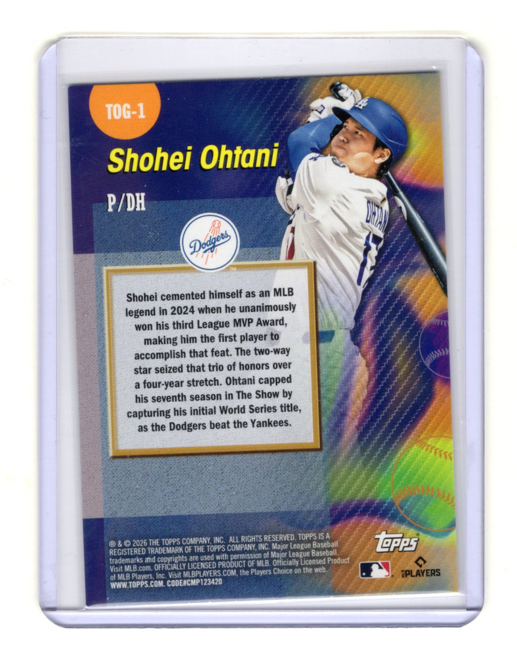 2026 Topps Shohei Ohtani Card Titans of the Game Los Angeles Dodgers