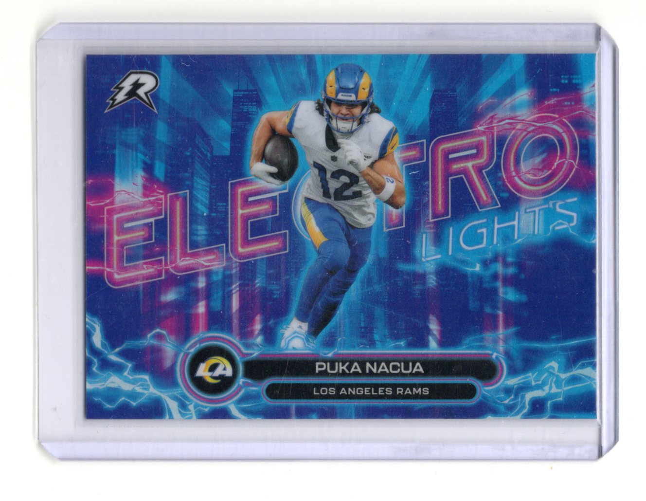 2025 Topps Resurgence Puka Nacua Card Electro Lights Los Angeles Rams