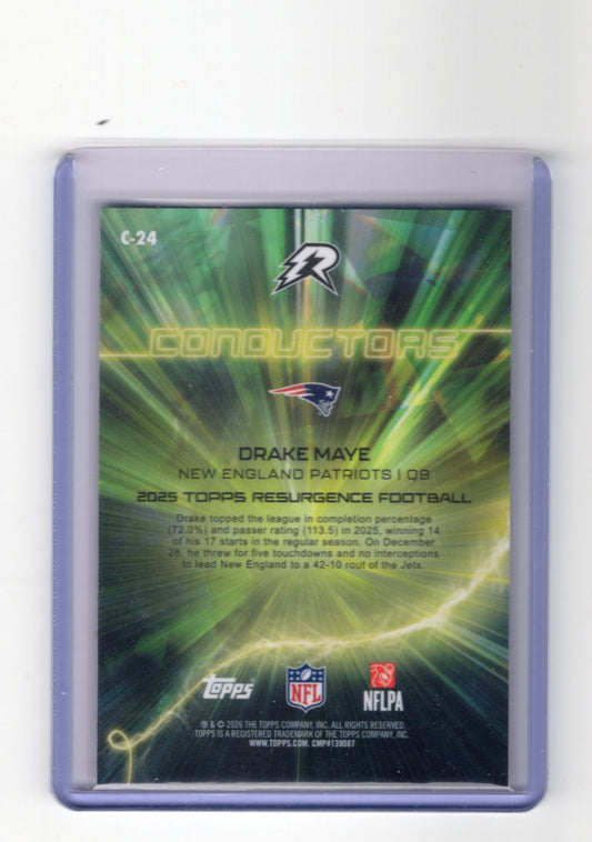 2025 Topps Resurgence Conductors Drake Maye Green #C-24 /350  Patriots