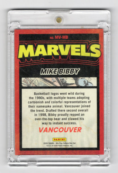 2026 Panini 90s Pop Culture Marvels Mike Bibby Purple /99 #MV-MB  Grizzlies