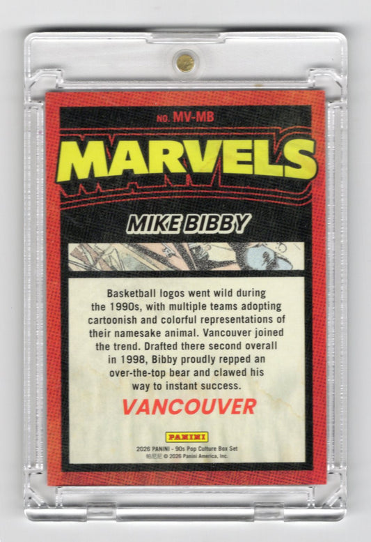 2026 Panini 90s Pop Culture Marvels Mike Bibby Purple /99 #MV-MB  Grizzlies