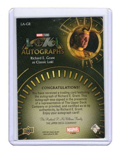 2023 Upper Deck Marvel Loki Richard E. Grant as Classic Loki Autograph Auto