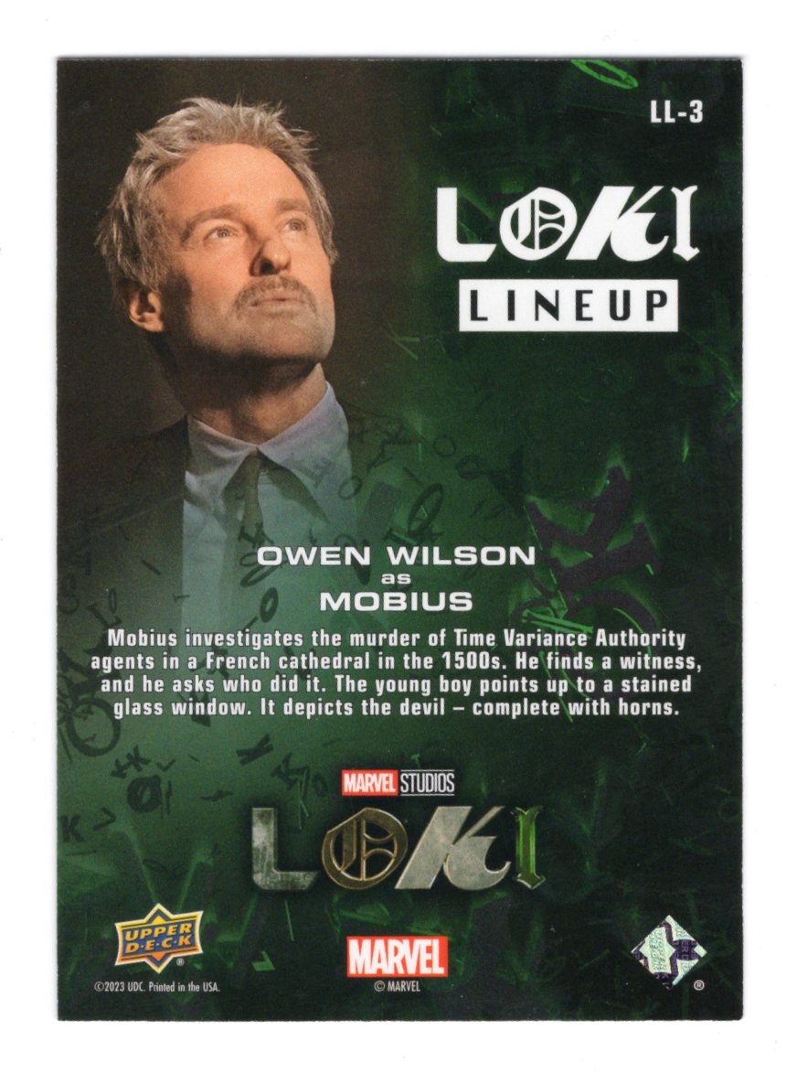2023 Upper Deck Marvel Loki Season 1 Mobius Card Loki Lineup