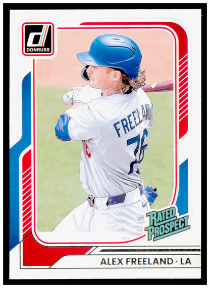 2026 Donruss Alex Freeland Card Rookie Los Angeles Dodgers