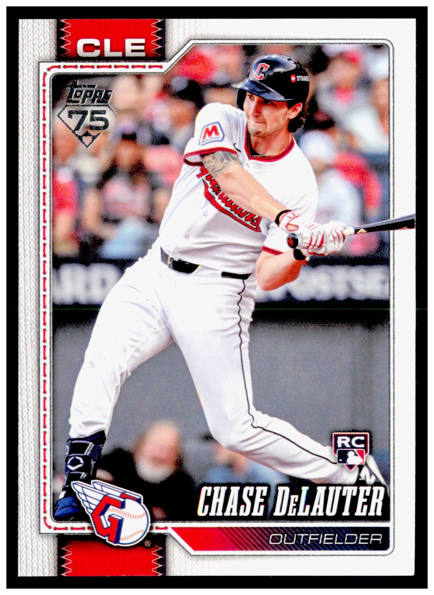 2026 Topps Chrome Chase DeLauter Card Refractors Rookie Cleveland Guardians