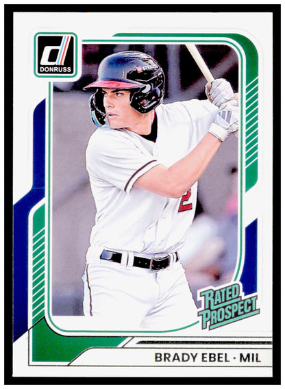 2026 Donruss Brady Ebel Card Milwaukee Brewers