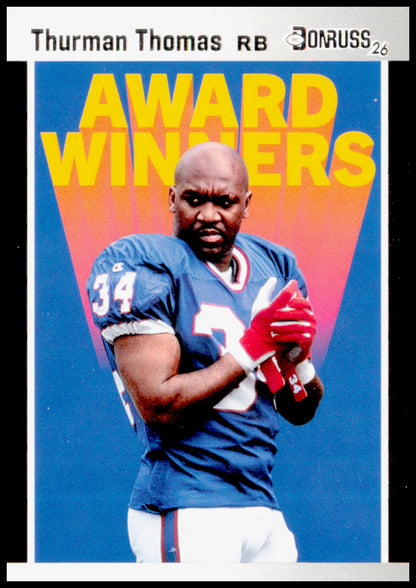 2026 Panini Decades 90s Pop Culture Thurman Thomas Award Winners Bills