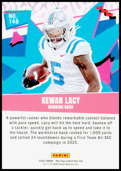 2026 Panini Decades 90s Pop Culture Kewan Lacy Card Ole Miss Rebels