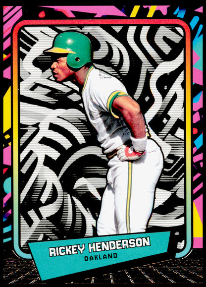 2026 Panini Decades 90s Pop Culture Rickey Henderson Card Oakland Athletics