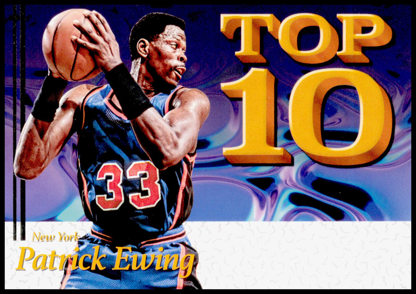 2026 Panini Decades 90s Pop Culture Patrick Ewing Card Top 10 New York Knicks