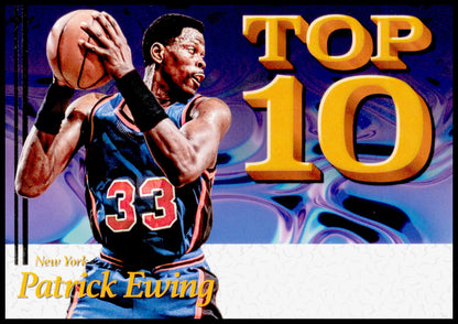2026 Panini Decades 90s Pop Culture Patrick Ewing Card Top 10 New York Knicks