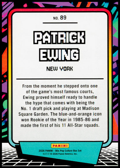 2026 Panini Decades 90s Pop Culture Patrick Ewing Card New York Knicks
