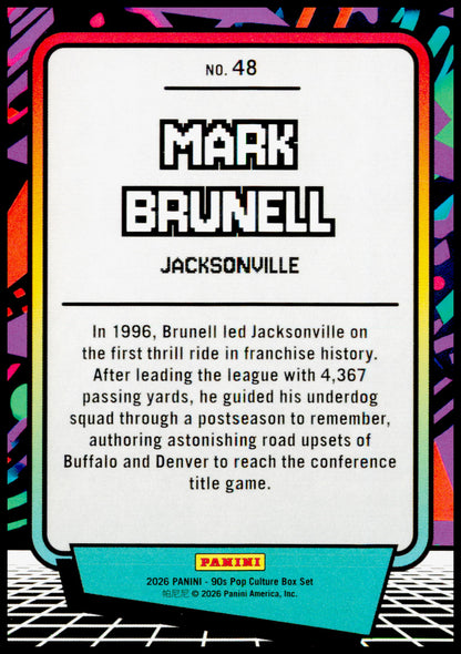 2026 Panini Decades 90s Pop Culture Mark Brunell Card Jacksonville Jaguars
