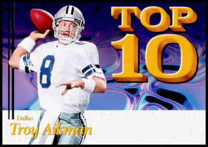2026 Panini Decades 90s Pop Culture Troy Aikman Card Top 10 Dallas Cowboys