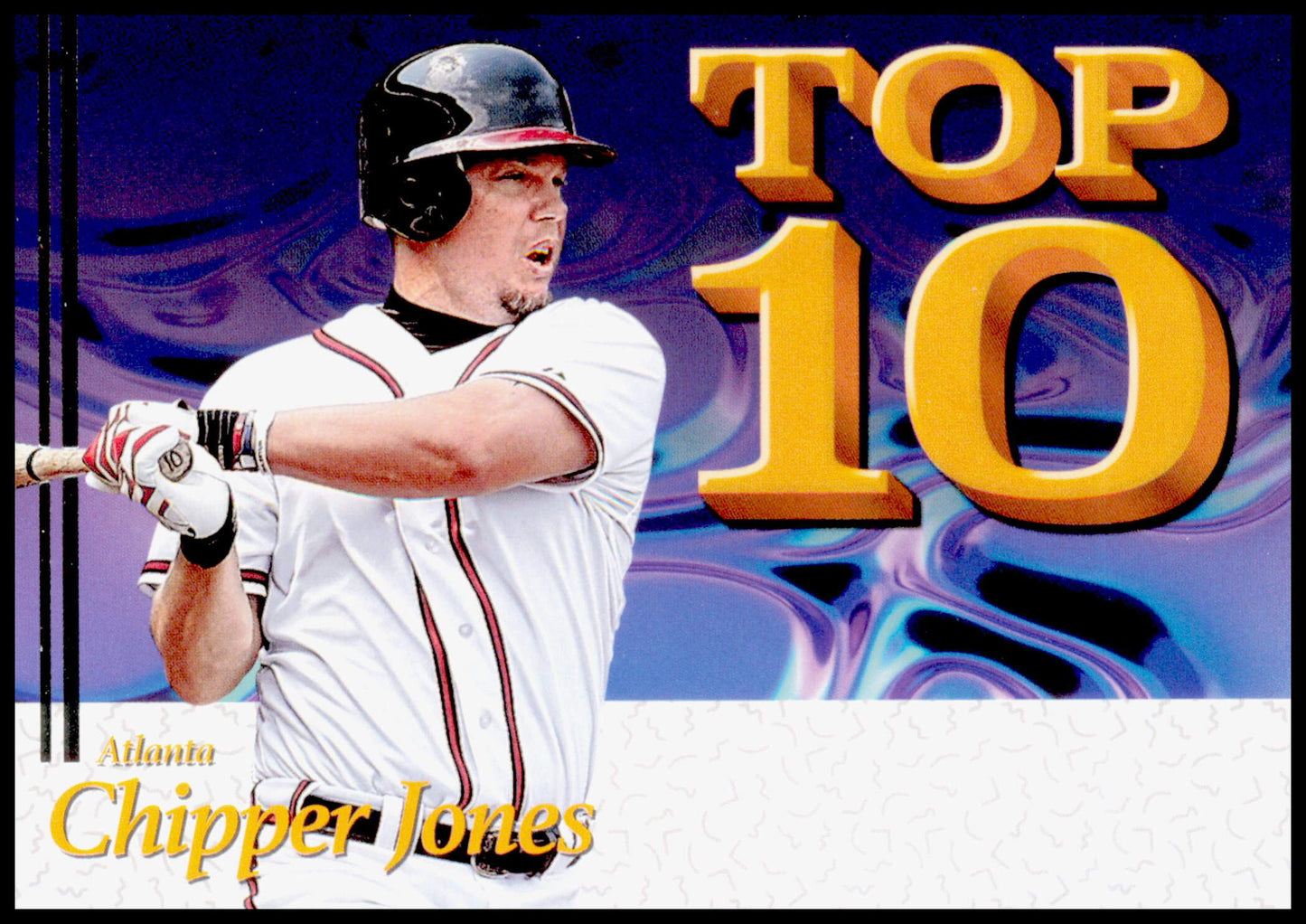 2026 Panini Decades 90s Pop Culture Chipper Jones Card Top 10 Atlanta Braves