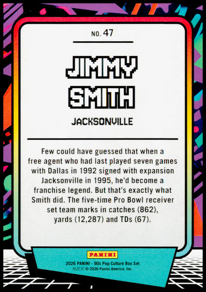 2026 Panini Decades 90s Pop Culture Jimmy Smith Card Jacksonville Jaguars
