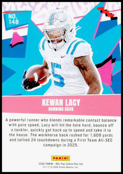 2026 Panini Decades 90s Pop Culture Kewan Lacy Card Ole Miss Rebels