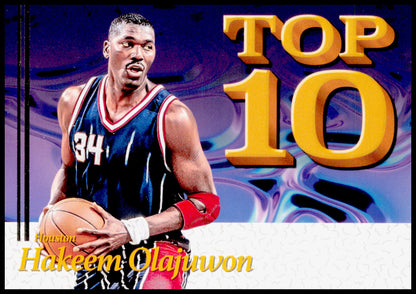2026 Panini Decades 90s Pop Culture Hakeem Olajuwon Card Top 10 Houston Rockets
