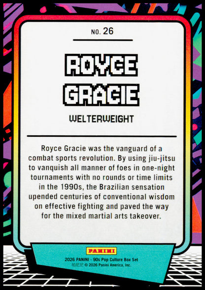 2026 Panini Decades 90s Pop Culture Royce Gracie Card