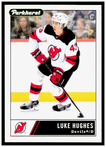 2025-26 Parkhurst Luke Hughes Card New Jersey Devils