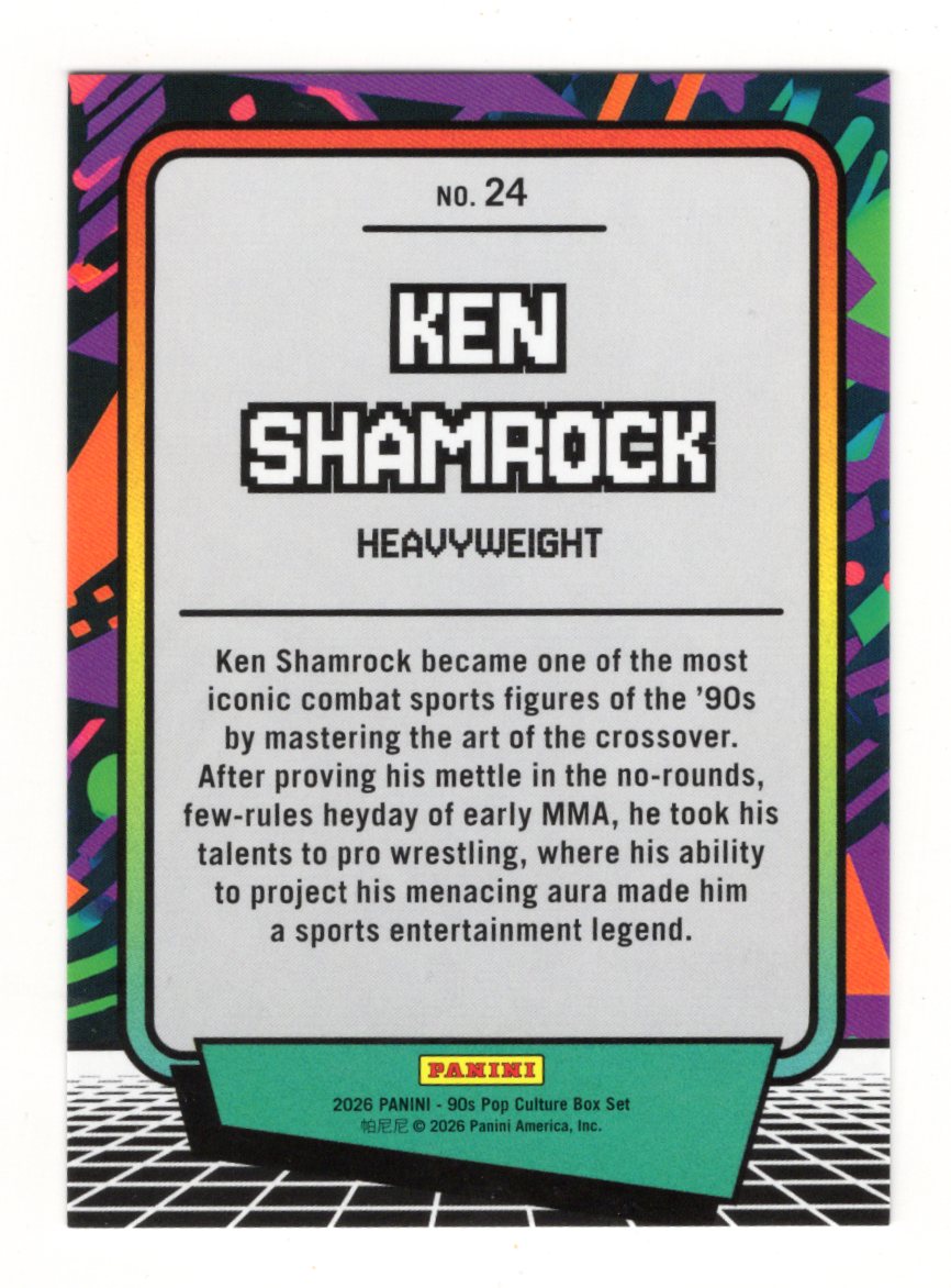 2026 Panini 90s Pop Culture Ken Shamrock Hot Pink Foil #24 Parallel /23 MMA WWE