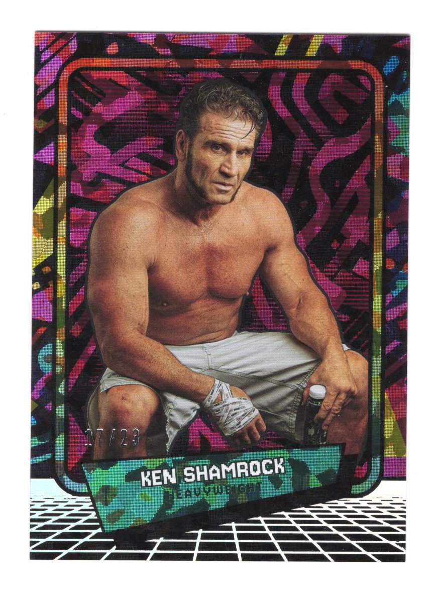 2026 Panini 90s Pop Culture Ken Shamrock Hot Pink Foil #24 Parallel /23 MMA WWE