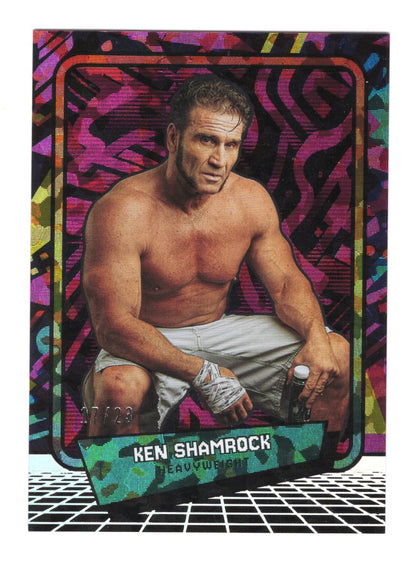 2026 Panini 90s Pop Culture Ken Shamrock Hot Pink Foil #24 Parallel /23 MMA WWE
