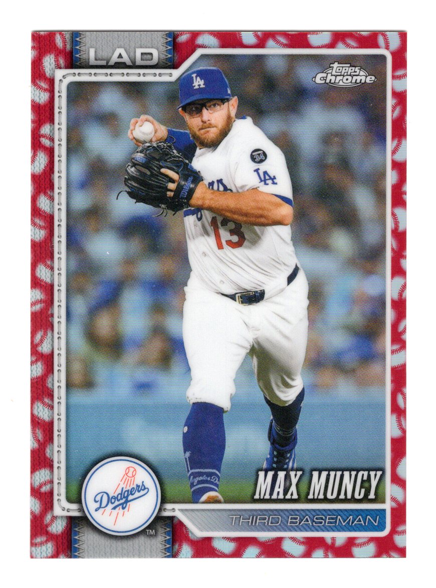 2026 Topps Chrome Max Muncy #44 Baseball Seams Refractor SP  Dodgers