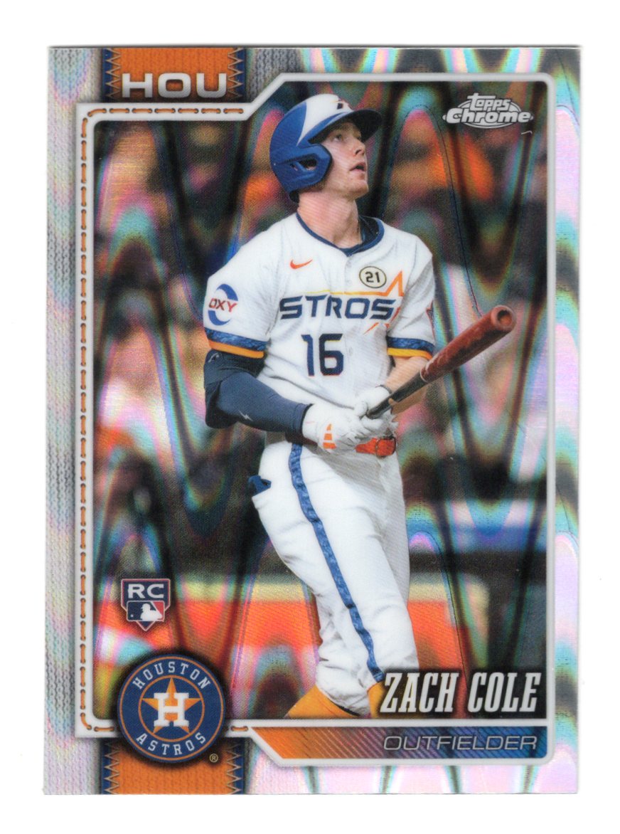 2026 Topps Chrome Zach Cole Card Raywave Refractors Rookie Houston Astros
