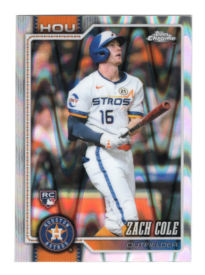 2026 Topps Chrome Zach Cole Card Raywave Refractors Rookie Houston Astros