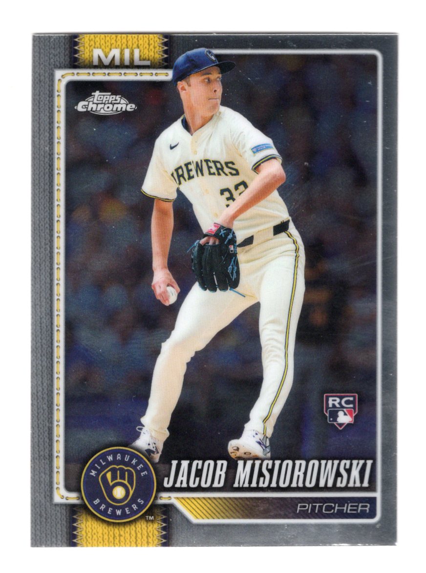2026 Topps Chrome Jacob Misiorowski Card Rookie Milwaukee Brewers