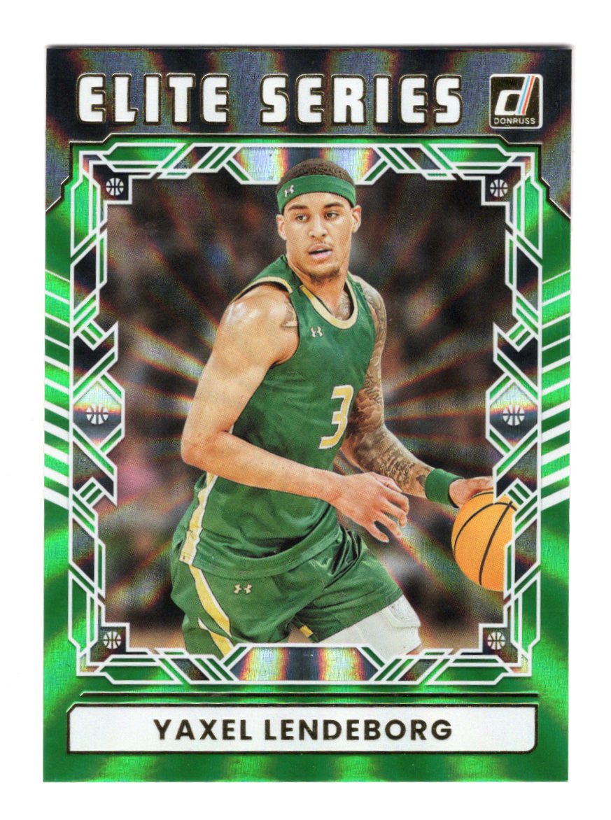 2025-26 Donruss Yaxel Lendeborg Card Elite Series Holo Green Laser Michigan