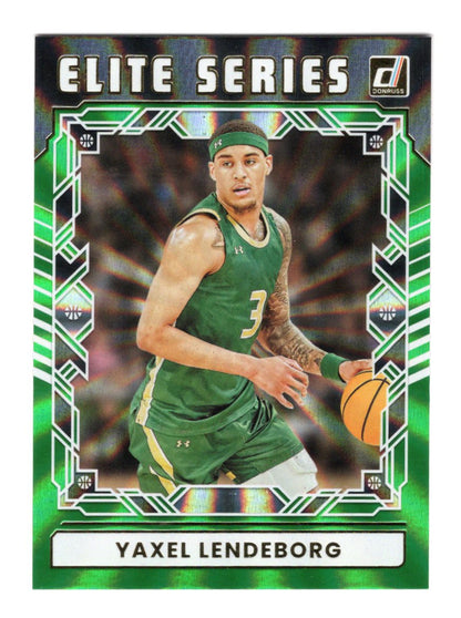 2025-26 Donruss Yaxel Lendeborg Card Elite Series Holo Green Laser Michigan