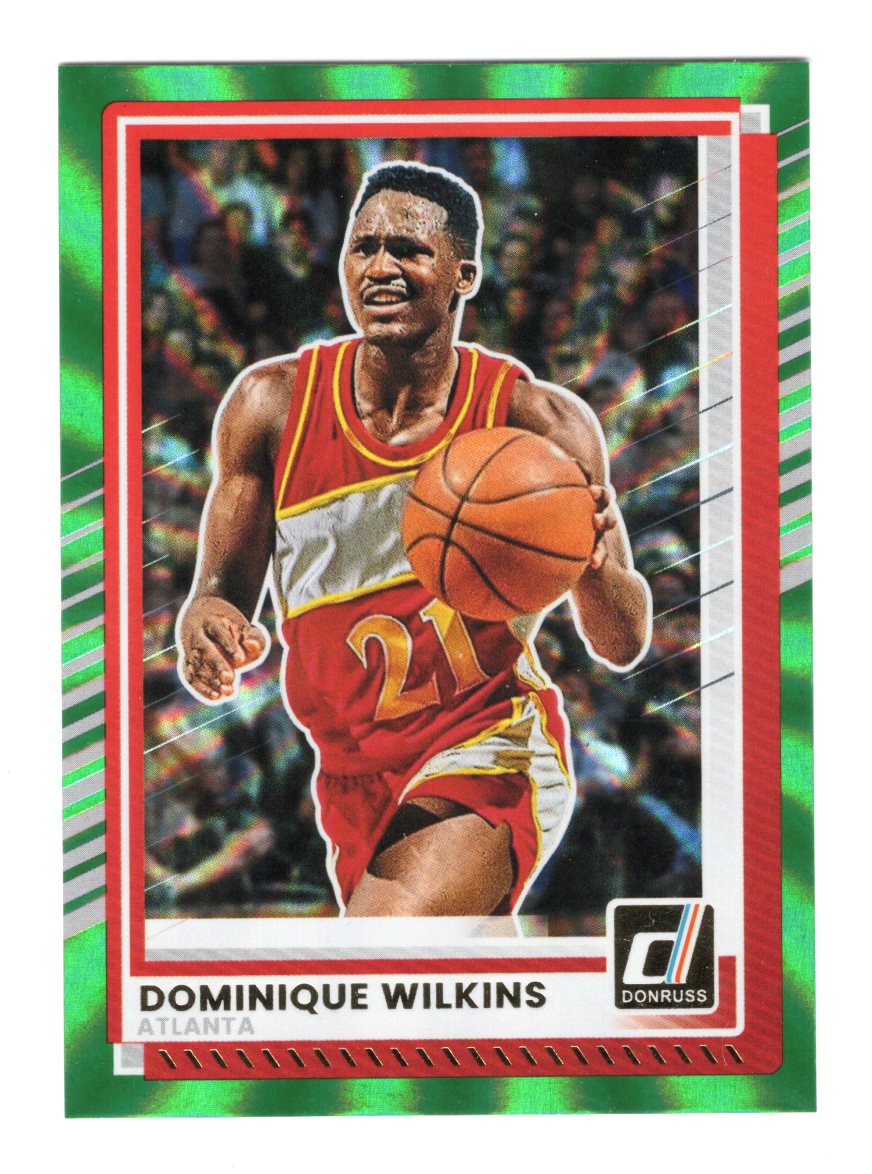 2025-26 Donruss Dominique Wilkins Card Holo Green Laser Atlanta Hawks