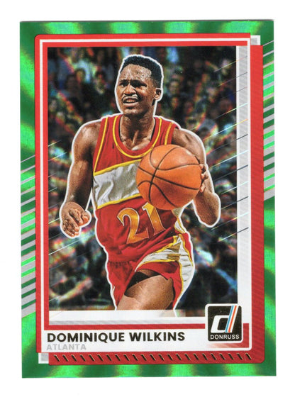 2025-26 Donruss Dominique Wilkins Card Holo Green Laser Atlanta Hawks