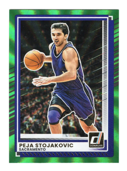2025-26 Donruss Peja Stojakovic Card Holo Green Laser Sacramento Kings
