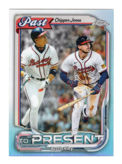 2026 Topps Chrome Chipper Jones / Austin Riley Card Past to Present