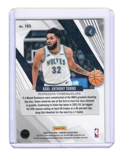2023-24 Panini Phoenix Karl-Anthony Towns Card Phoenix Teal Lazer Timberwolves