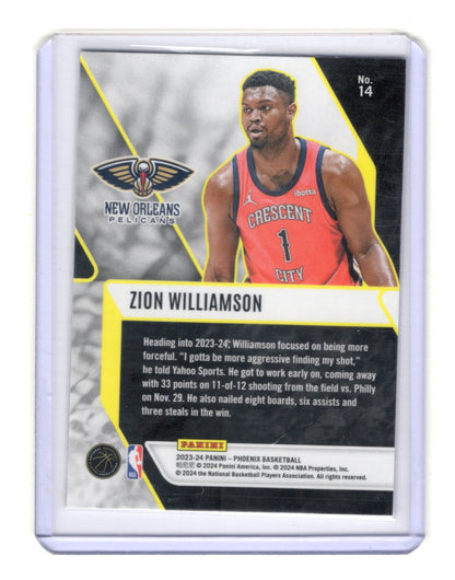 2023-24 Panini Phoenix Zion Williamson Card Fade To Black New Orleans Pelicans