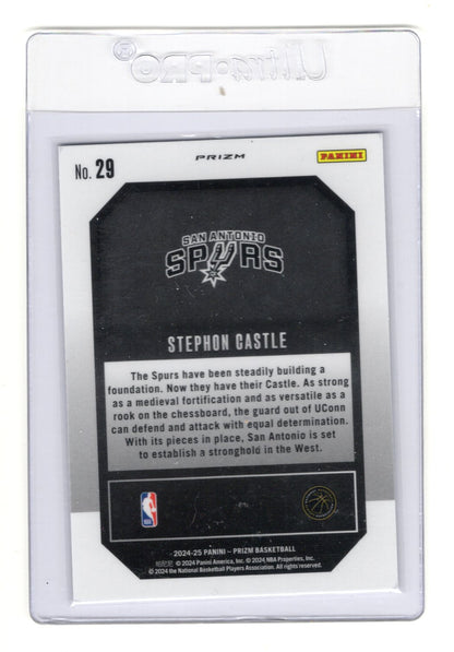2024-25 Panini Prizm Stephon Castle Card Emergent San Antonio Spurs