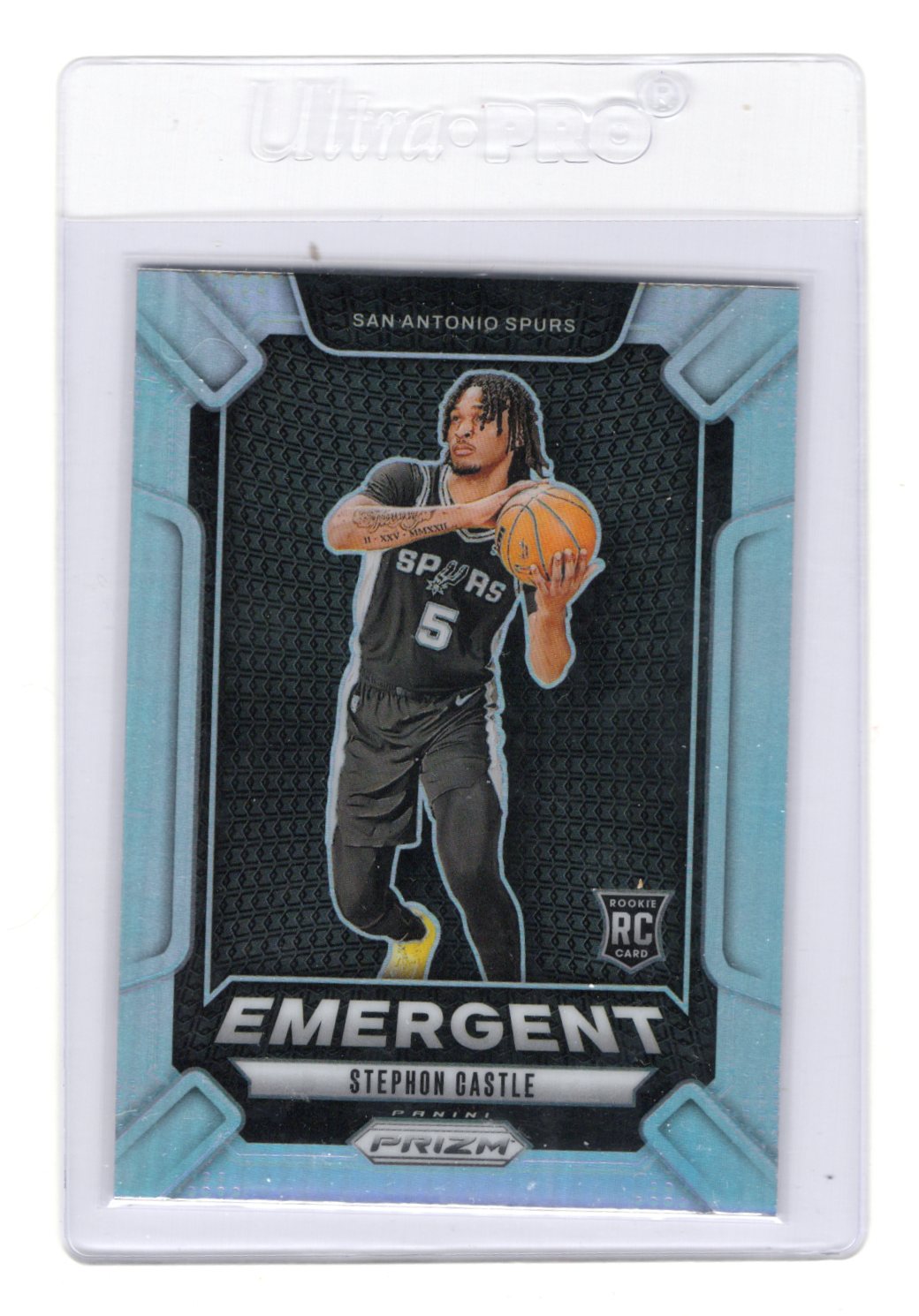 2024-25 Panini Prizm Stephon Castle Card Emergent San Antonio Spurs
