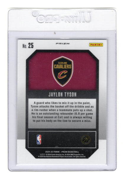 2024-25 Panini Prizm Jaylon Tyson Card Emergent Prizms Silver Cavaliers