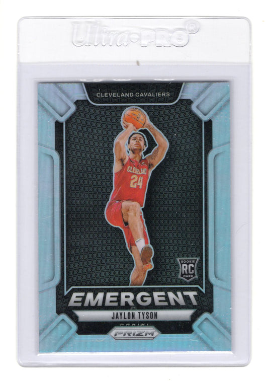 2024-25 Panini Prizm Jaylon Tyson Card Emergent Prizms Silver Cavaliers