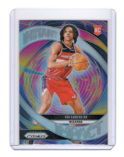 2024-25 Panini Prizm Bub Carrington Card Instant Impact Prizms Silver  Wizards
