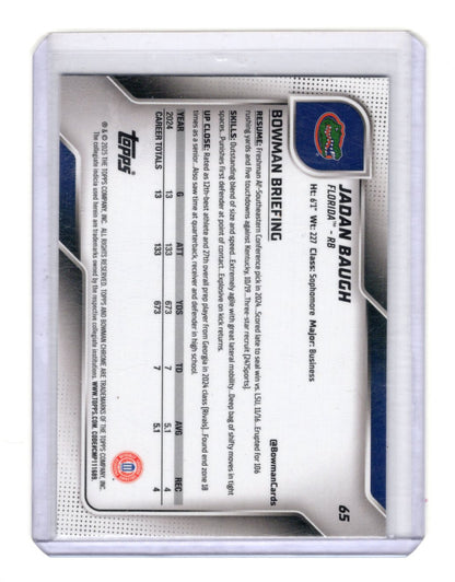 2025 Bowman University Chrome Jadan Baugh Card Florida Gators