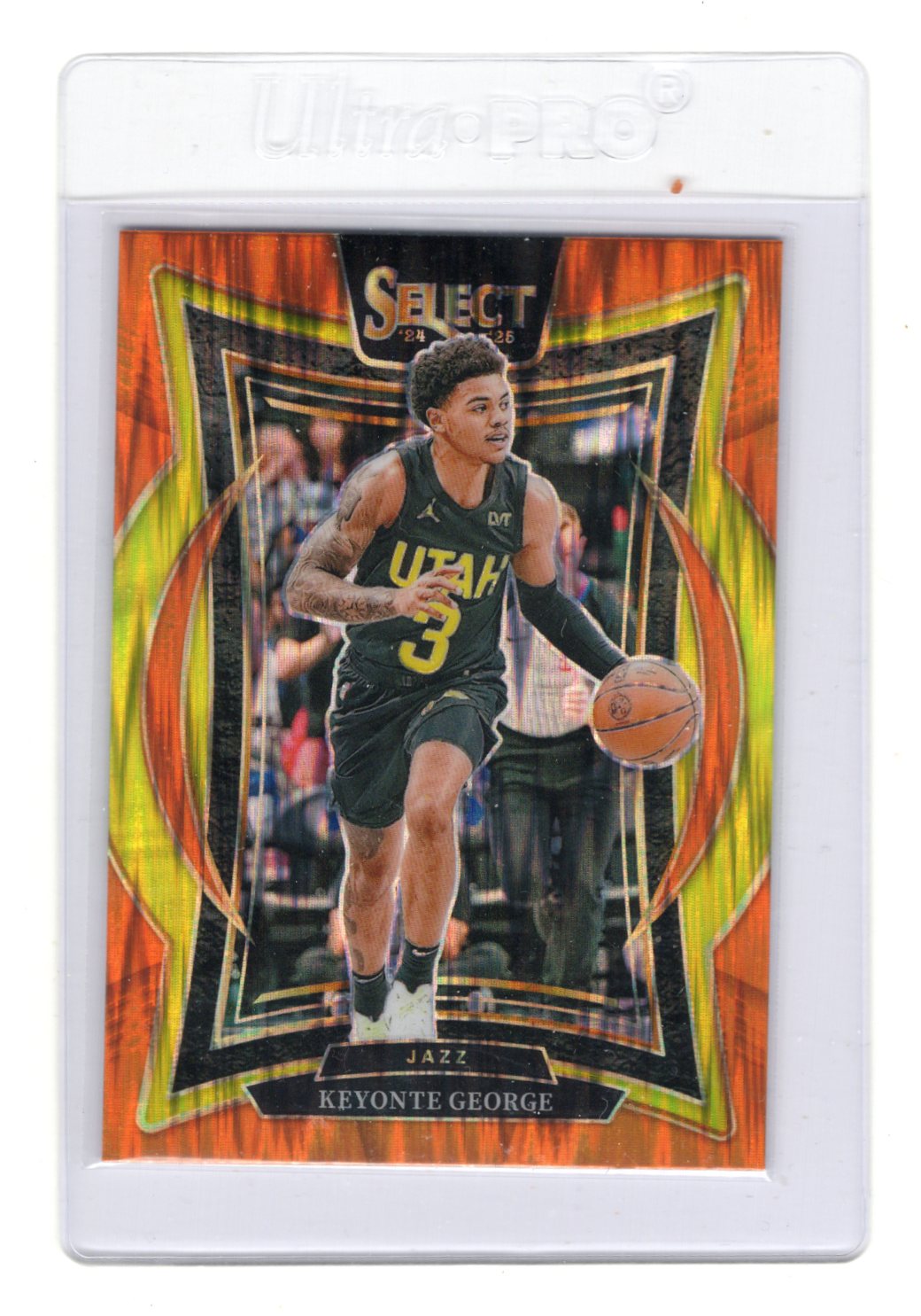 2024-25 Panini Select Keyonte George Card Orange Flash Prizm Utah Jazz