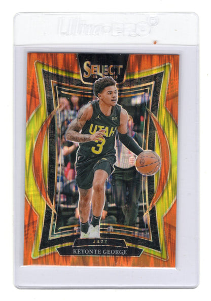 2024-25 Panini Select Keyonte George Card Orange Flash Prizm Utah Jazz