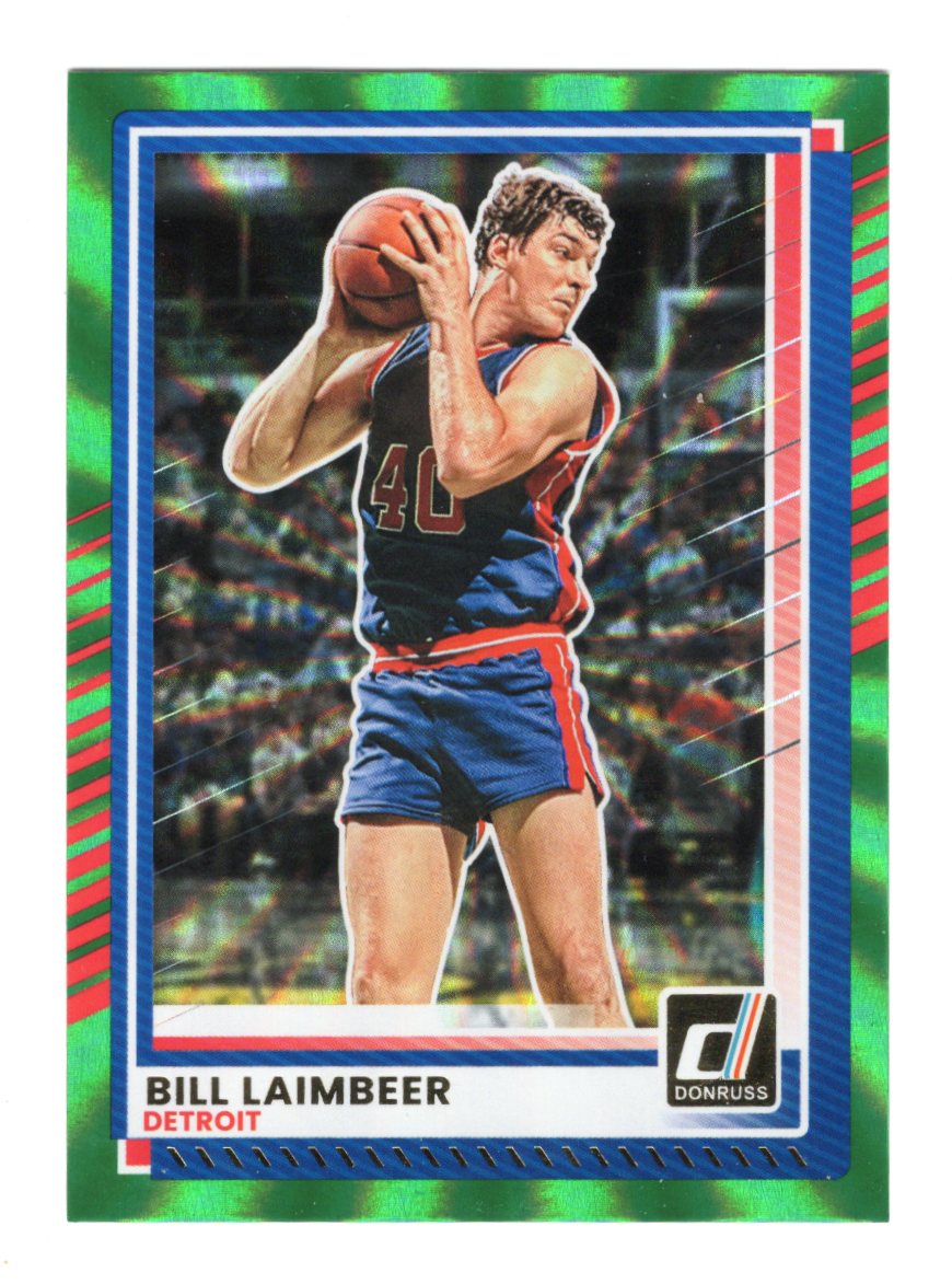 2025-26 Donruss Bill Laimbeer Card Holo Green Laser Detroit Pistons