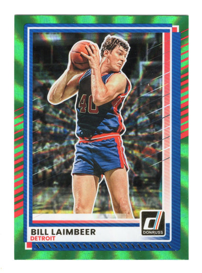 2025-26 Donruss Bill Laimbeer Card Holo Green Laser Detroit Pistons