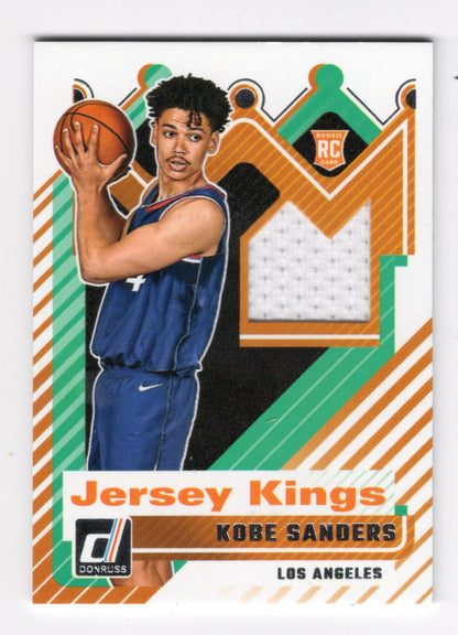 2025-26 Donruss Kobe Sanders Card Jersey Kings Memorabilia Los Angeles Clippers